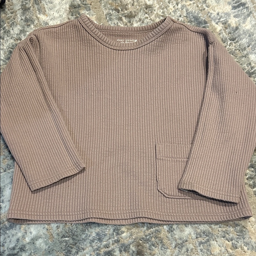 Cozy Brown Long Sleeve Kids Tee